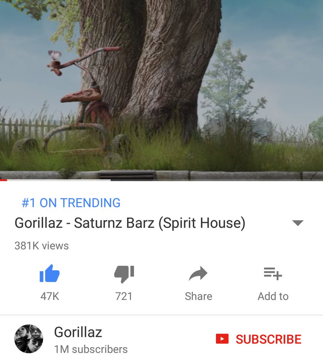 ItsaMe_Mariaa's tweet photo. My babies are number one on trending!!! #wearestillhumanz #gorillaz https://t.co/j6Vvrevj1L