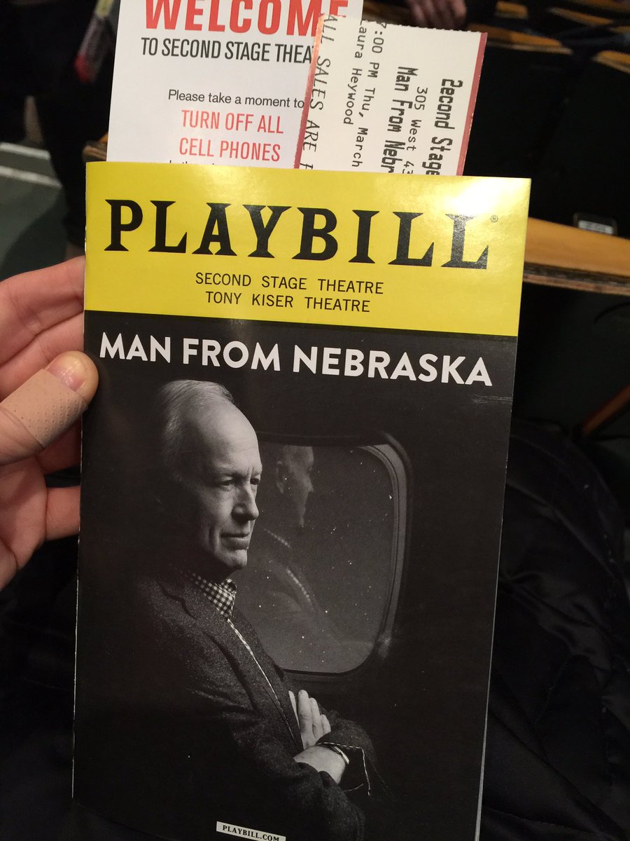 BroadwayGirlNYC's tweet photo. Tonight: #ManFromNebraska at @2STNYC! Only a few performances left of this #extended run #offbroadway. So glad to be here! https://t.co/N33X90EQJL