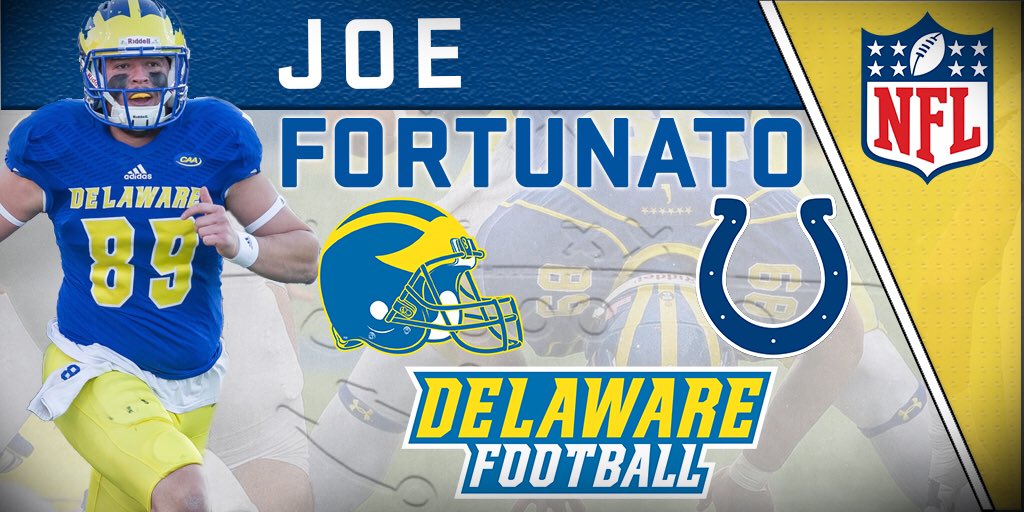 Delaware_FB's tweet photo. Congrats to @JFortunato3 on signing with the @Colts #HENFL https://t.co/ldHp1jzeND https://t.co/5AEHOw1vYW