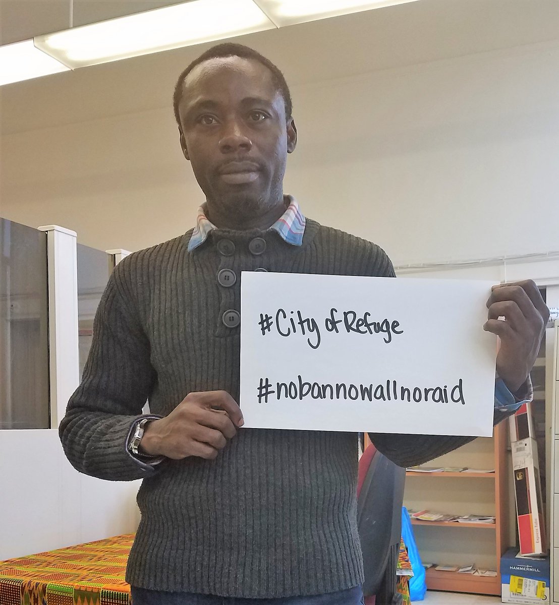 Deboy's tweet photo. #cityofRefuge #nowallnobannoraids.  Join us on Tuesday, March 28 and Wednesday, March 29 for our 24 Hour action for refugees. https://t.co/sgxKjyeeFJ