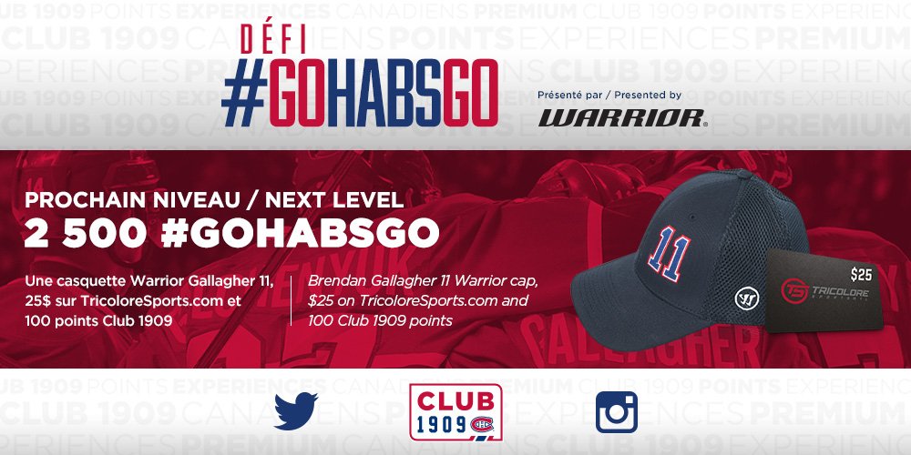 Enter tonight's #GoHabsGo challenge presented by @WarriorHockey. Prizes to be won! -> canadiens.com/gohabsgochalle… https://t.co/4jumXwOnqh