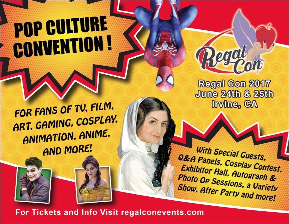Regal_Con's tweet photo. Cosplay Artist Chris Nielsen will also be at #RegalCon2017 on June 24 &amp; 25 in Irvine. Visit https://t.co/XmBjsZkqll for tix &amp; more info https://t.co/89llZvc5Fn
