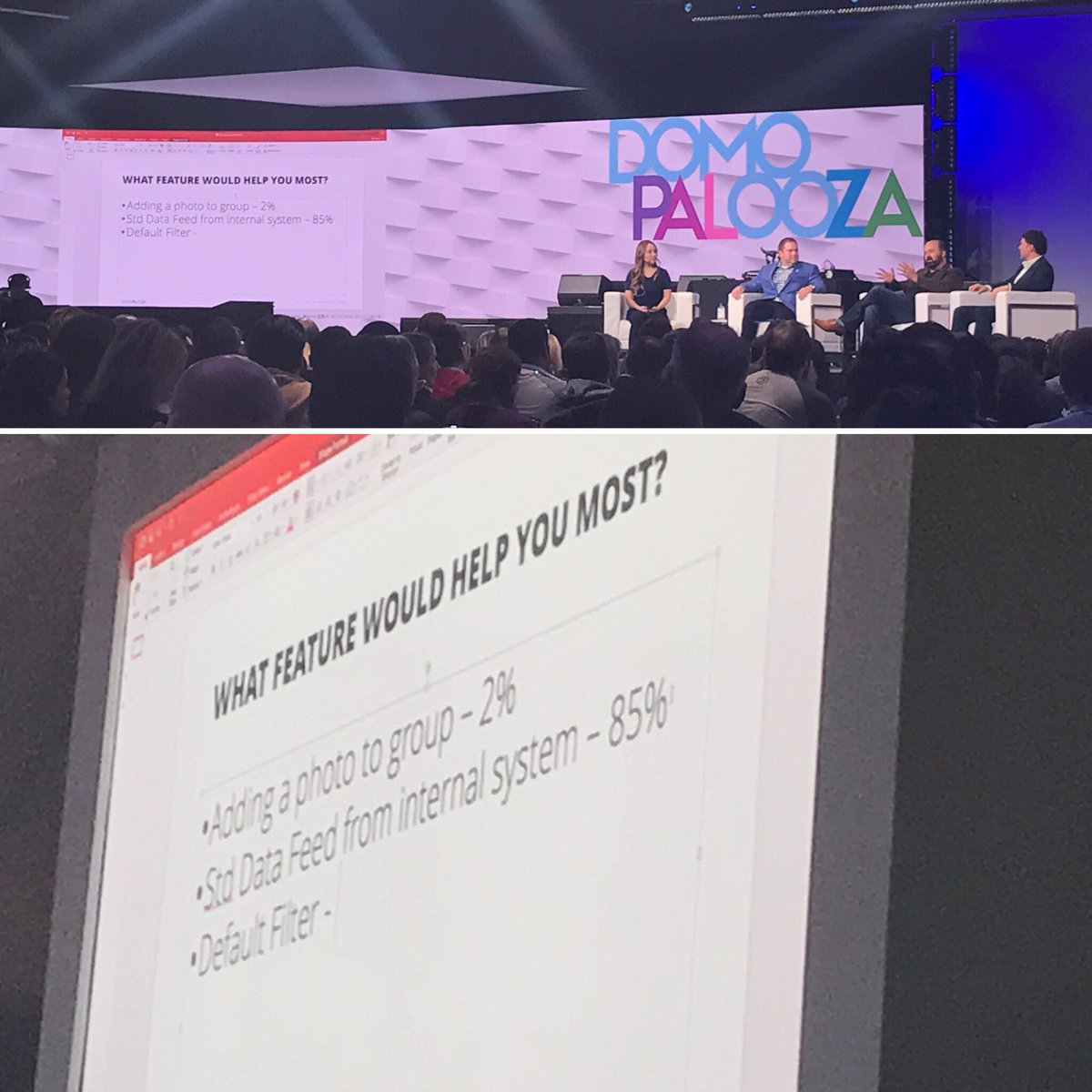thegirlblake12's tweet photo. #DP17  What feature would help you most? #livefeedback #closingkeynotes https://t.co/AexVEsld69