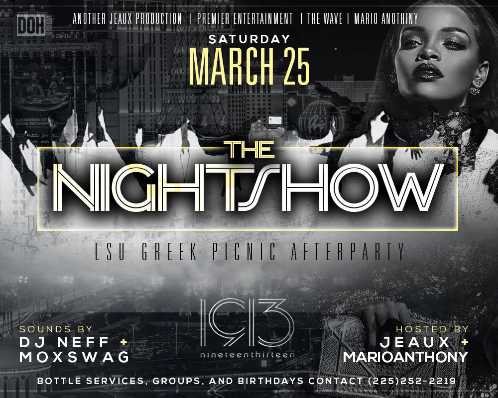 MOxSWAG's tweet photo. The Drinking 4 the Weeknd Will Commence at 6pm Friday Yall Need to Be Ready Its #NuEdition at Xo & GreekPicnic #TheNightShow 1913 Saturday π https://t.co/3yua0EDCg7