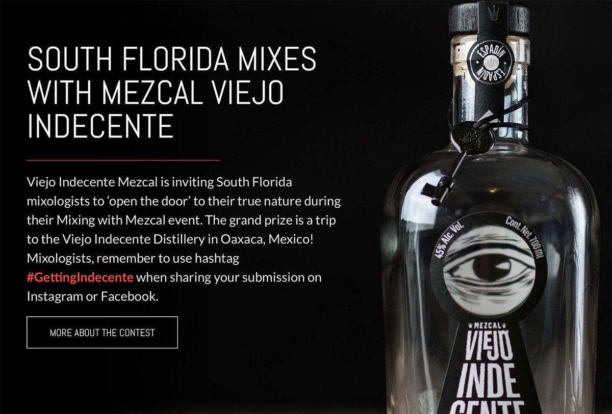 chilledmagazine's tweet photo. South Florida: Mix up your best cocktail using Mezcal Viejo Indecente and win a trip to Oaxaca, Mexico! @rucoindecente #GettingIndecente https://t.co/l8sqDT5gTl
