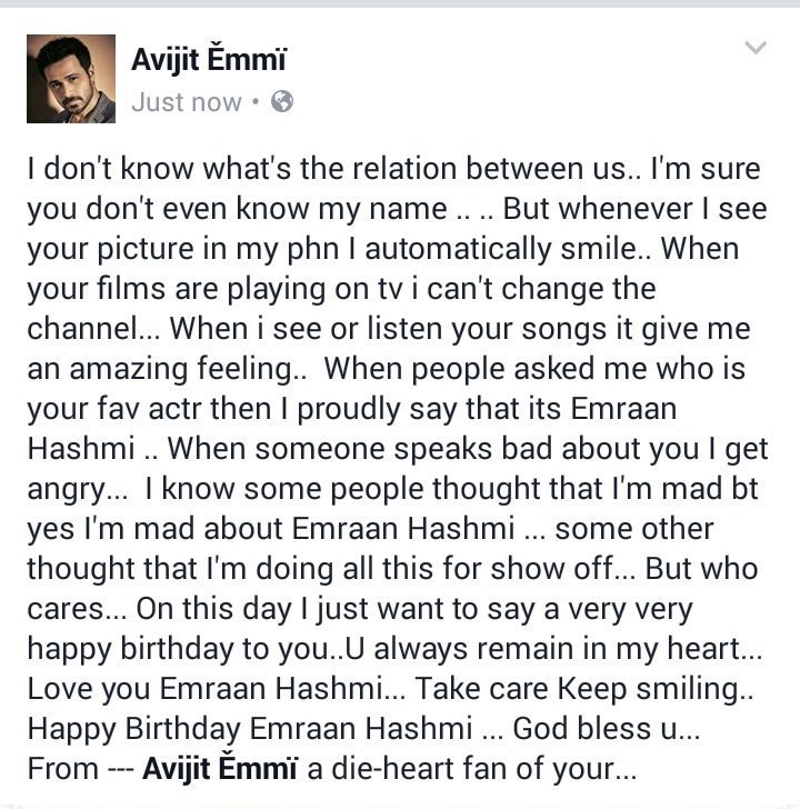 Same of Me Also Happy Birthday Emraan Hashmi 