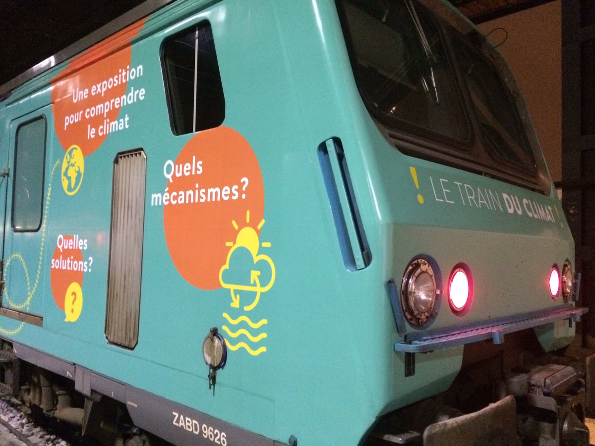 MessagersClimat's tweet photo. Départ du #TrainduClimat ! Merci à tous pour vos visites et encouragements ! A très vite pour la suite de cette aventure collective ! https://t.co/JWbGfqiH3L