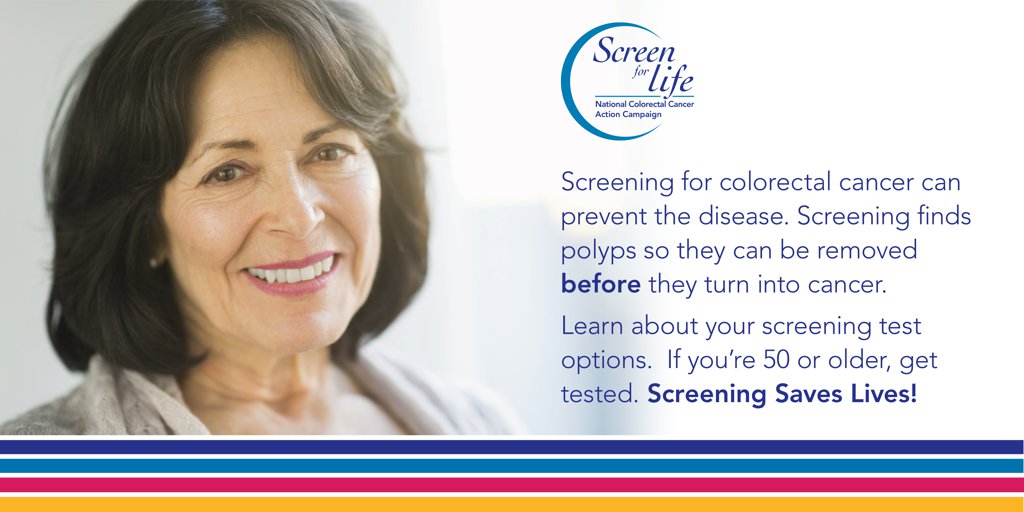 #ColonCancer or polyps may not cause symptoms, especially early on. Don't wait for symptoms before you get screened! bit.ly/2lTvqrN