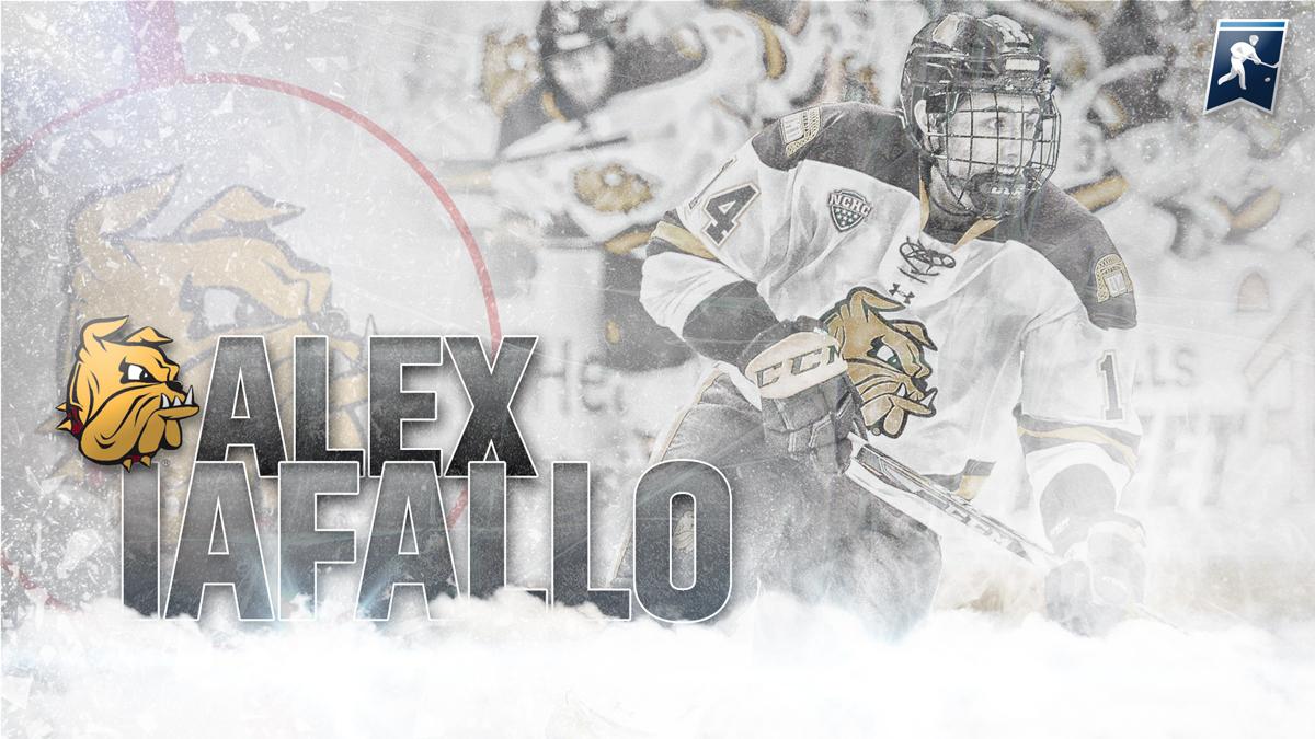 .<a href="/UMDMensHockey/">UMD Men's Hockey</a>'s Alex Iafallo is the looking to lead the Bulldogs to their first Frozen Four since  winning the national title in 2011.