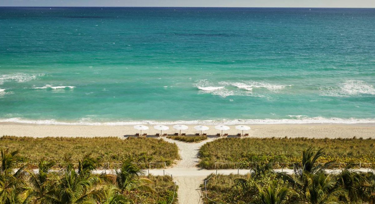 BWallinTravel's tweet photo. View from Four Seasons at the Surf Club, the historic Miami property that reopened today as part of @FourSeasons family. @robbreport https://t.co/LzfXsVWAdi