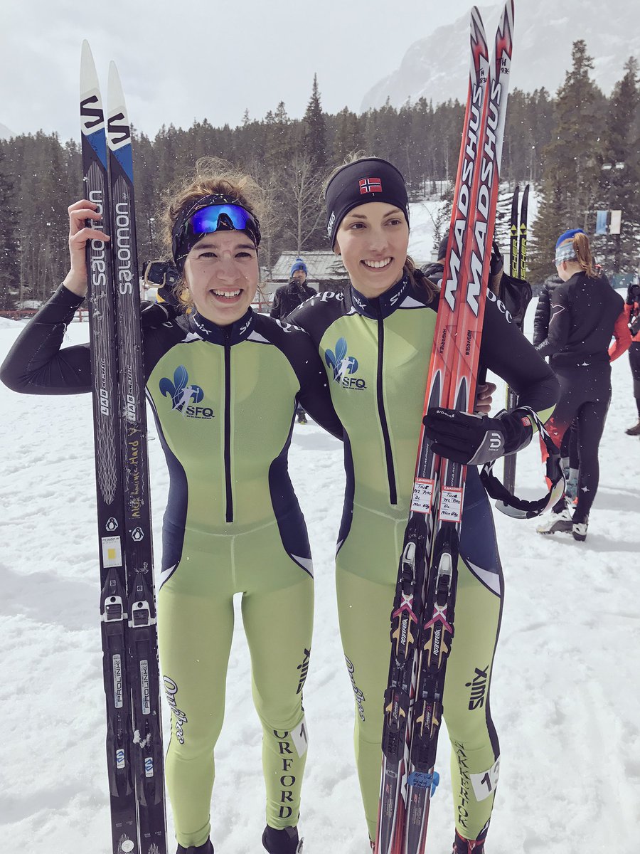 Your @BuffCanada Sprints Junior Girl podium 🇨🇦🥇Racine 🥈Halvorsen 🥉🇺🇸 Beth Granstrom <a href="/skinationals17/">skinationals2017</a>