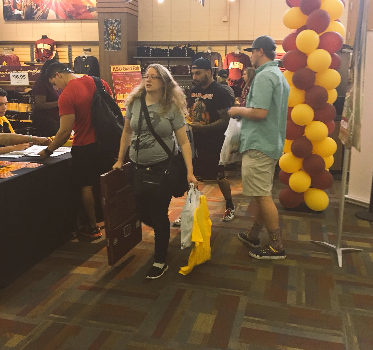 asu_saa's tweet photo. Today is the last day of #ASUGradFair, stop by for your 🎓 and gown! @SunDevilBooks https://t.co/ZGLKMhMJ1d