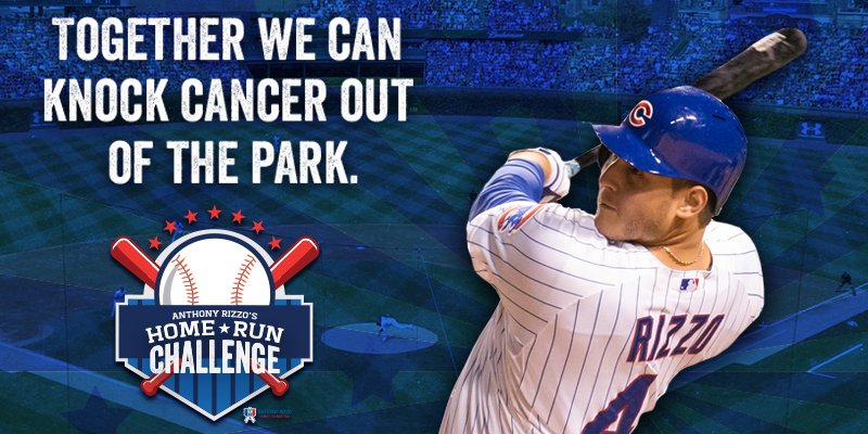 RizzoFoundation's tweet photo. Join #TeamRizzo &amp; make every HR count as the @Cubs look to repeat in 2017. We added new incentives at every level! https://t.co/kzOf7M6bSh https://t.co/uRsxbRCO6C