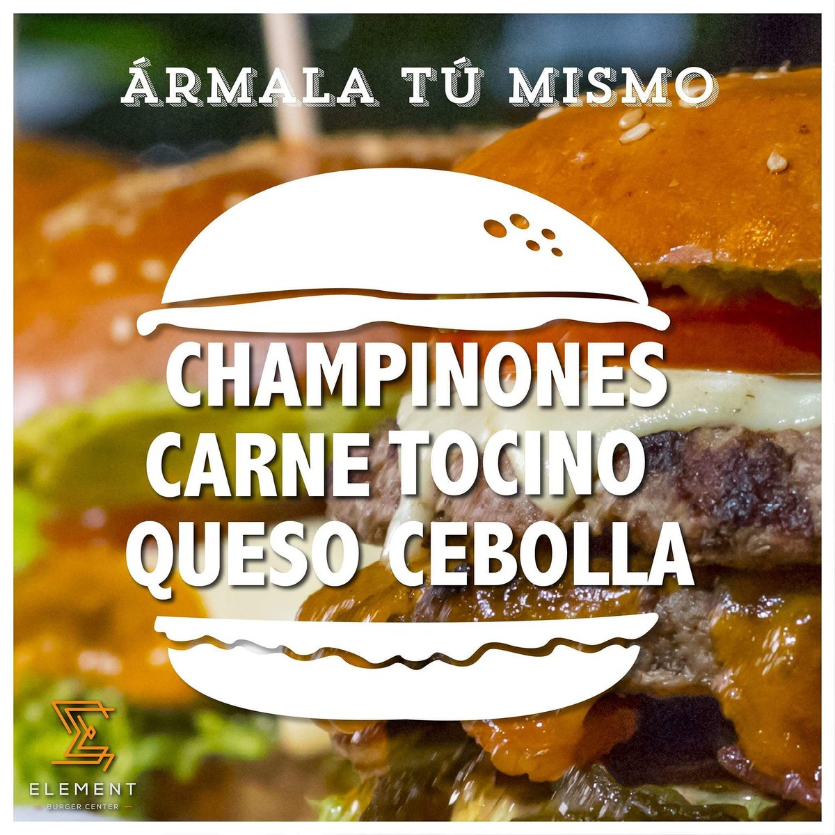 ElementburgerC's tweet photo. Ponle tus ingredientes favoritos y arma tu hamburguesa a tu gusto en Element Burger Center.
¡Te esperamos! 🍔
*Contamos con serv a domicilio. https://t.co/9ewJV16Pop