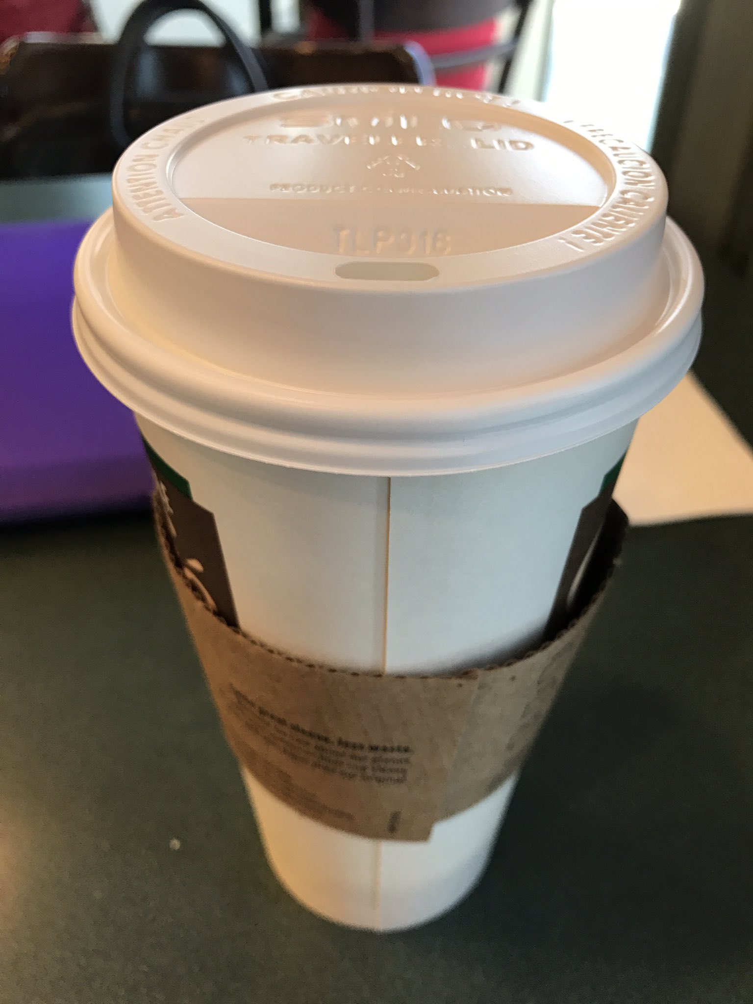 Fake Starbucks Cup w/ Lid - Spilled