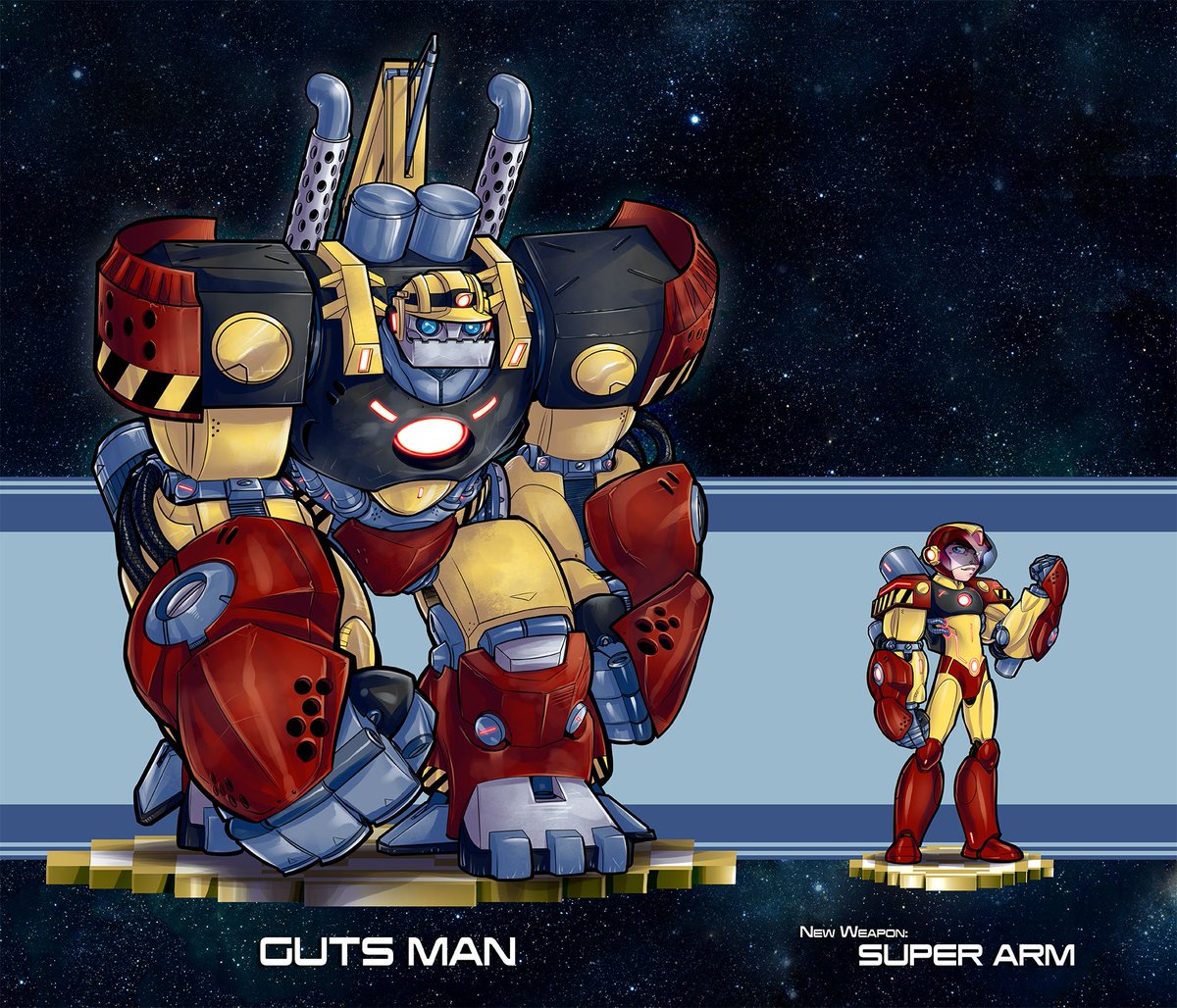 ComfortAndAdam's tweet image. Adam takes on Guts Man of Mega Man​ fame on today's new re-design blog post! comfortandadam.com/mega-man-redes…