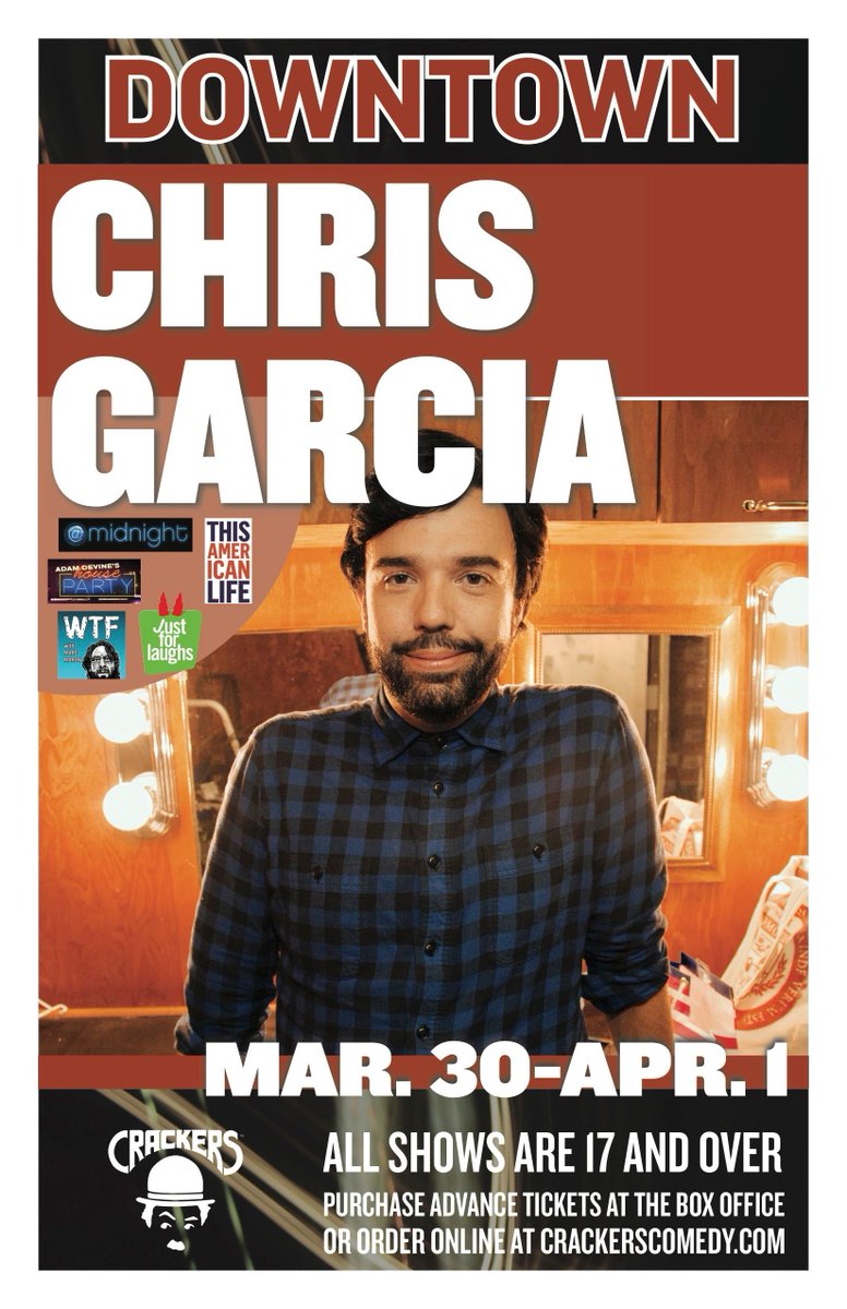 crackersdt's tweet photo. True story! @_chrisgarcia headlines #CrackersComedy #Downtown next week! https://t.co/X1rrho9SZG Call us! 317-255-4211 to RSVP https://t.co/MgCa2UA9AG