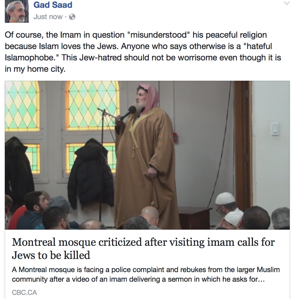 Hey @justintrudeau, is it legal for Montreal Jews to be worried about calls to kill the Jews from this Imam or is it Islamophobic? #M103
