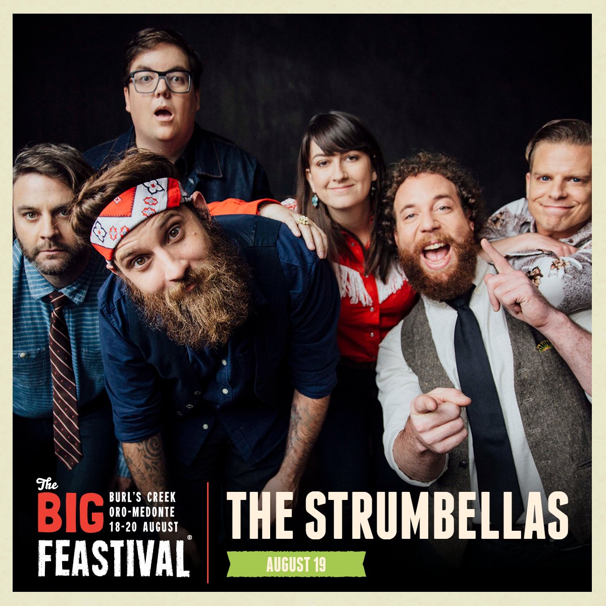 .<a href="/thestrumbellas/">The Strumbellas</a> take the stage at #bigfeastivalCA this summer on August 19 and you don't want to miss out! goo.gl/QQWTLk