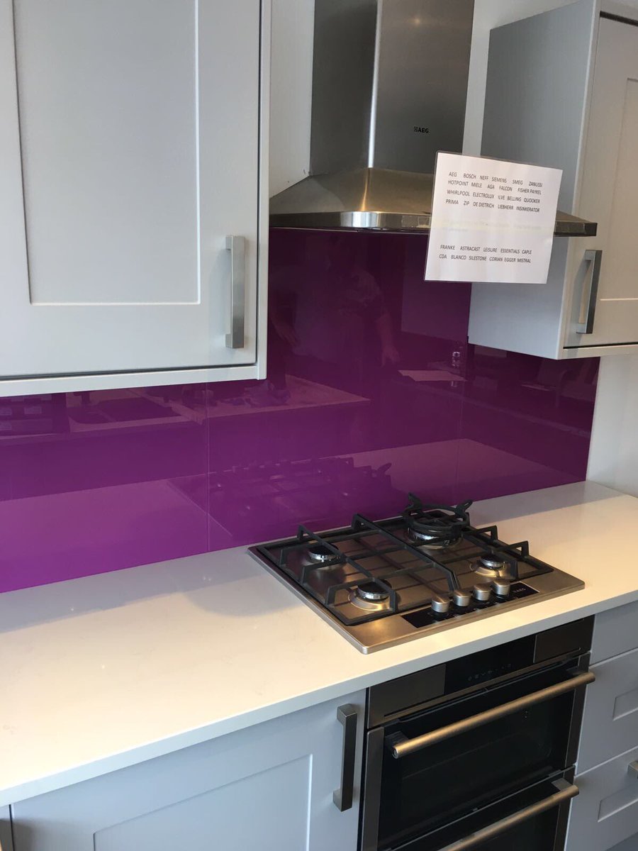 Splashbacks in a kitchen showroom fitted today. #glass to get yours call 01684592777 #ThursdayThoughts