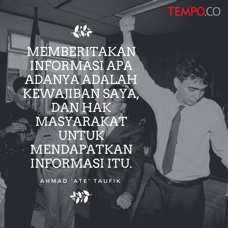 Selamat jalan pejuang pers, peletak dasar AJI, Ketua Presidium AJI 95-97, bapak &amp; sahabat yg baik. Beristirahatlah dgn damai (1965-2017) ✊