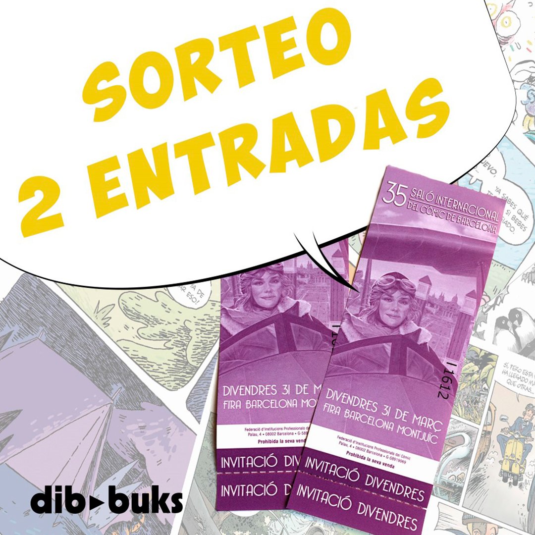Dibbuks's tweet photo. Síguenos + RT este tweet y entras en el sorteo de 2 ENTRADAS del #saloncomicBCN para VIERNES 31.
Resultado: miércoles 18:00h. #DibbuksSalón https://t.co/arKFFfJlDF
