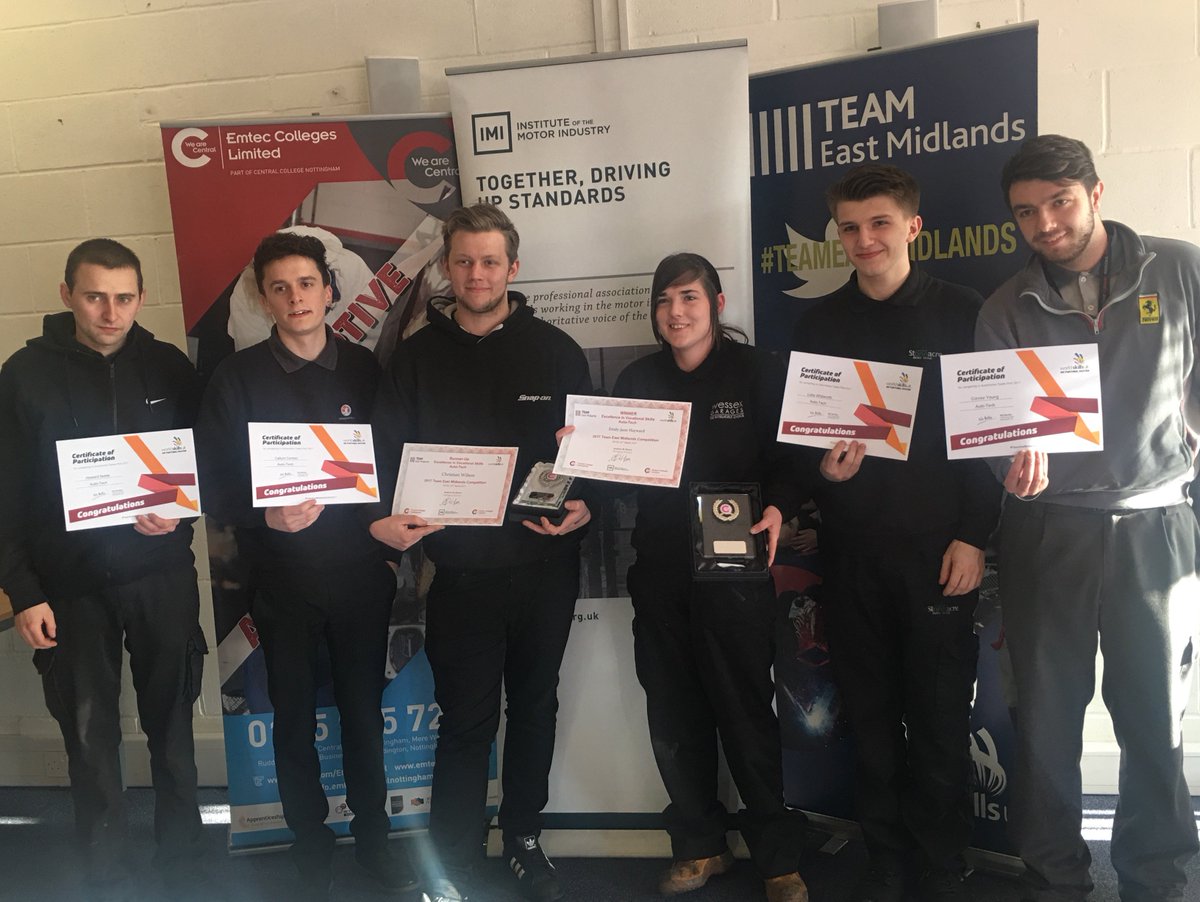 IMICareers's tweet photo. Congratulations! 1st place Emily-Jane Hayward &amp; 2nd place Christian Wilson in the East Mids Tech Heat @ECLatCentral today #SkillAuto2017 https://t.co/WBAYrx7nBy