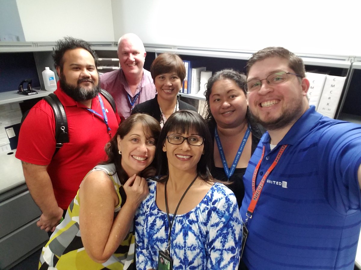 NetworkOpsUAL's tweet photo. Now this is how you take a selfie! Network Operations Training &amp; Crew scheduling teams coming at ya from Guam! https://t.co/KllEubP96U