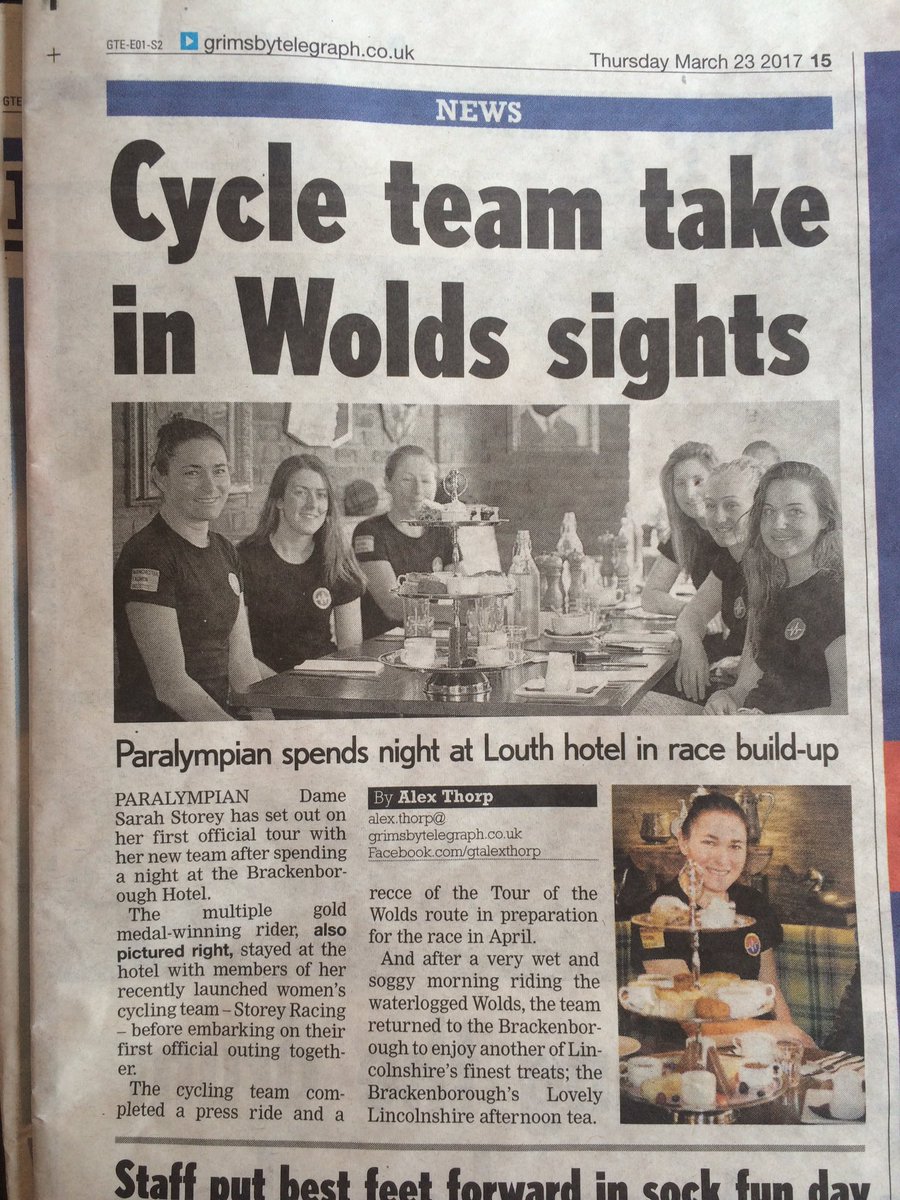 BrackHotel's tweet photo. So, we were honoured with a visit/stay from @DameSarahStorey &amp; team, doing a recce for @TourOfTheWolds. Great start to the week! 👍🏻👍🏻 https://t.co/aiqKkv9ZOt