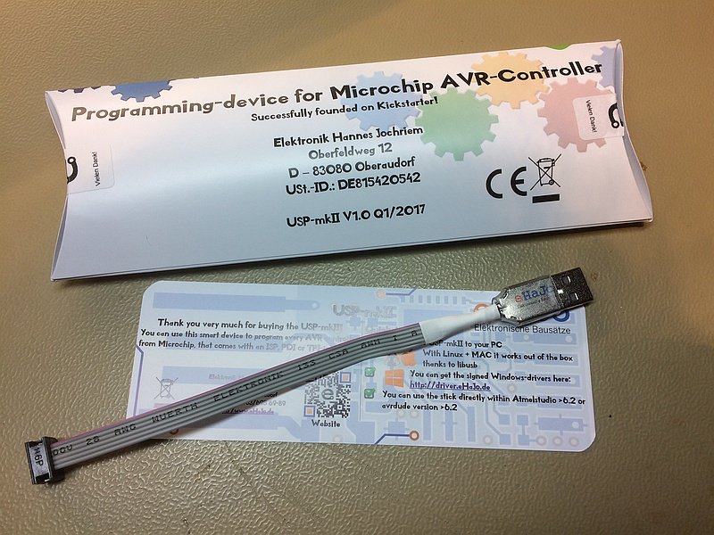 PROGRAMINO's tweet image. This week I received the @eHaJo1 Kickstarter ISP-Programmer &quot;USP-mkII&quot;. Thanks Hannes!