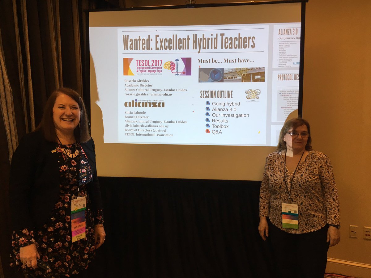 manelayub's tweet photo. Top-notch presenters at #TESOL17 #myTESOl17 @alianzaeduuy @silvialaborde @GiraldezRosario https://t.co/i4xRp8FbTE