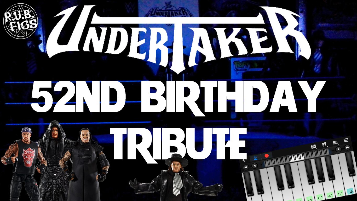 HAPPY 52ND BIRTHDAY UNDERTAKER TRIBUTE! PIANO, FIGURE COLLECTION:
 