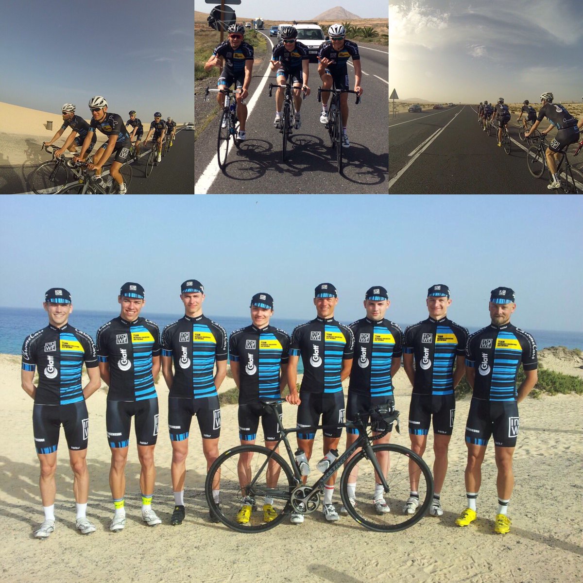 TeamIngWe's tweet photo. Für uns gab es neue Teambekleidung! Gut gekleidet geht es auf die letzten Kilometer des Trainingslagers. https://t.co/nWaE9JuGo7