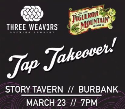 TONIGHT! join us for a double tap takeover @storytavern in Burbank w/ our friends @figmtnbrew or find our beers @bludsosbbq in Mid-Wilshire