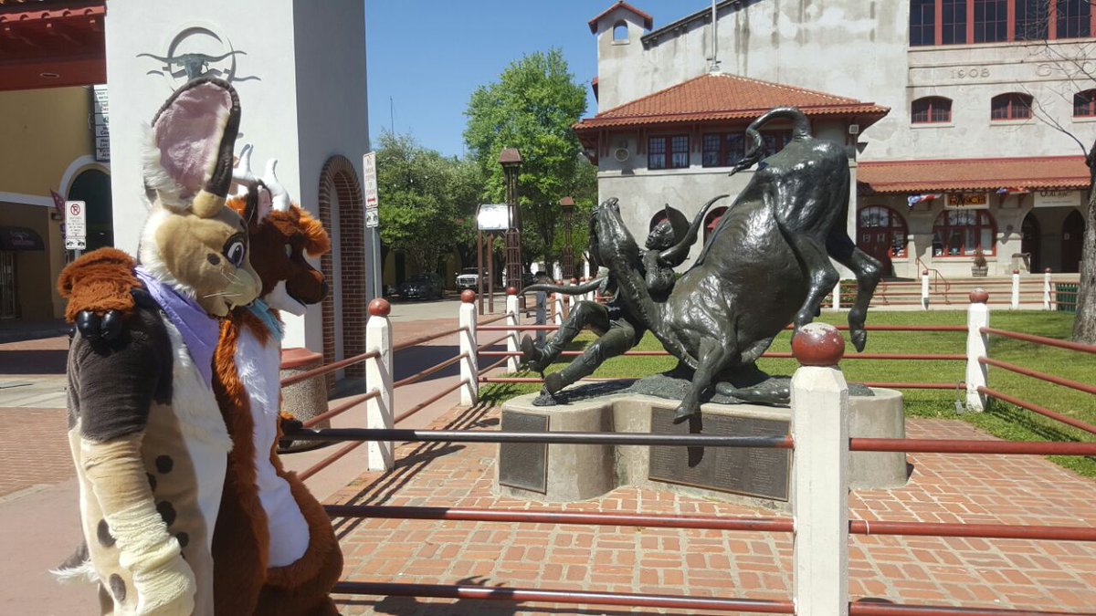 BuckleyDeer's tweet photo. Howdy y'all! Went to the Fort Worth stockyards before #TFF2016 with @rabidrabbit56 and @EquusSilvermane :)
📸: @magadeergon https://t.co/aqjdPWyNz3
