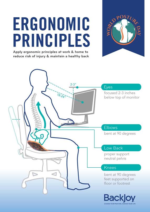 backjoy's tweet photo. Happy World Posture Day! To celebrate, make sure your workstation is primed for preventing back pain #worldpostureday https://t.co/XcHL0gsCBF