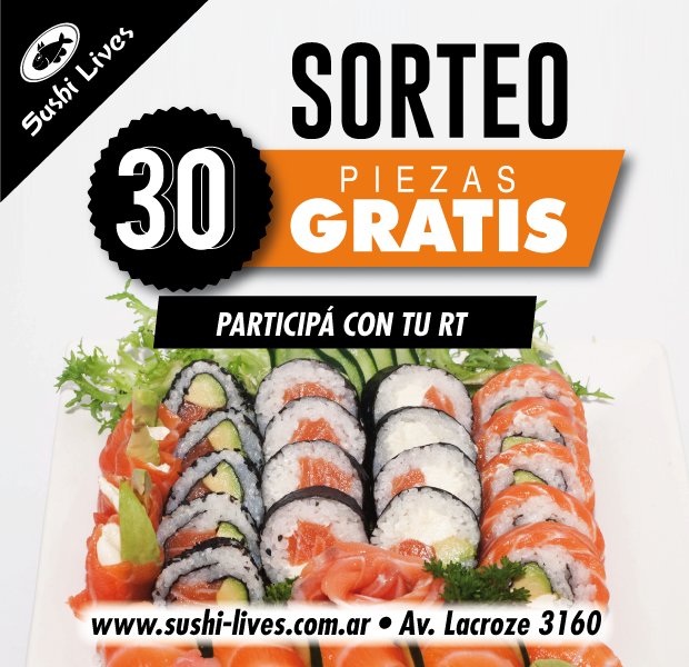 SushiLivesARG's tweet photo. ▲Participá por un combo de 30 piezas a elección GRATIS!
Dale tu 👍 y Compartilo▲ Hacé RT y @ a tus amigos!
Sorteamos Lunes 27/03! https://t.co/XzcIrTQeCH
