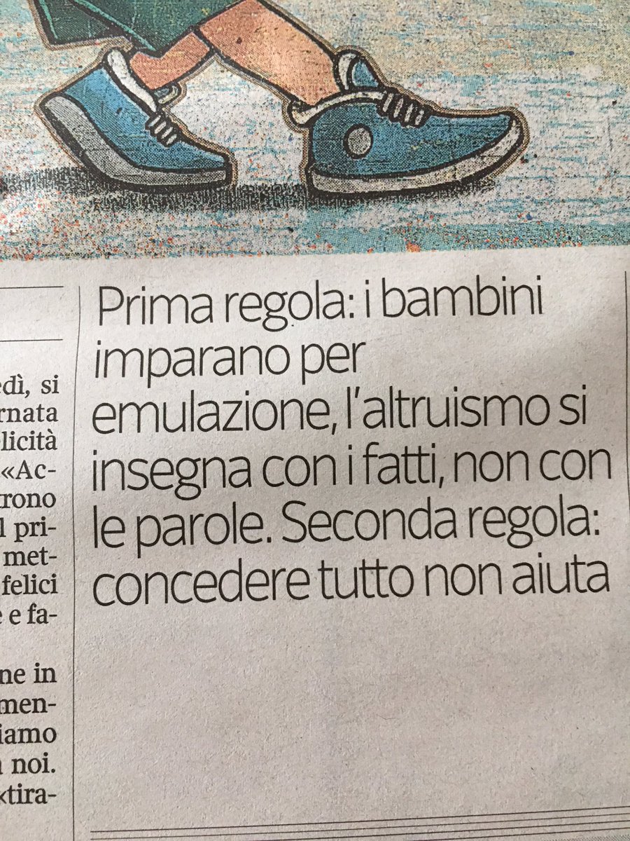 vitaconlanana's tweet photo. L'altruismo si impara per emulazione #regolepreziose #corrieredellasera #vitaconlanana https://t.co/mDl1fnx8vR