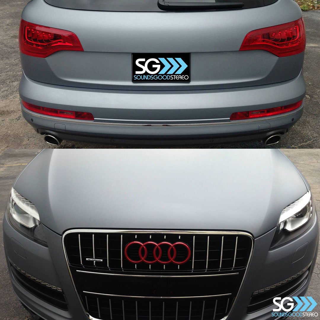 Most people in #southflorida know us as the #audio #experts. So when a customer asked us to #wrap his #Audi #Q7, we called in the #carwrap e