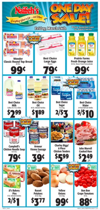 naifehsfoods's tweet image. ONE DAY SALE at Naifeh's on Friday! Don't miss it! naifehs.com/uploads/2/6/9/…