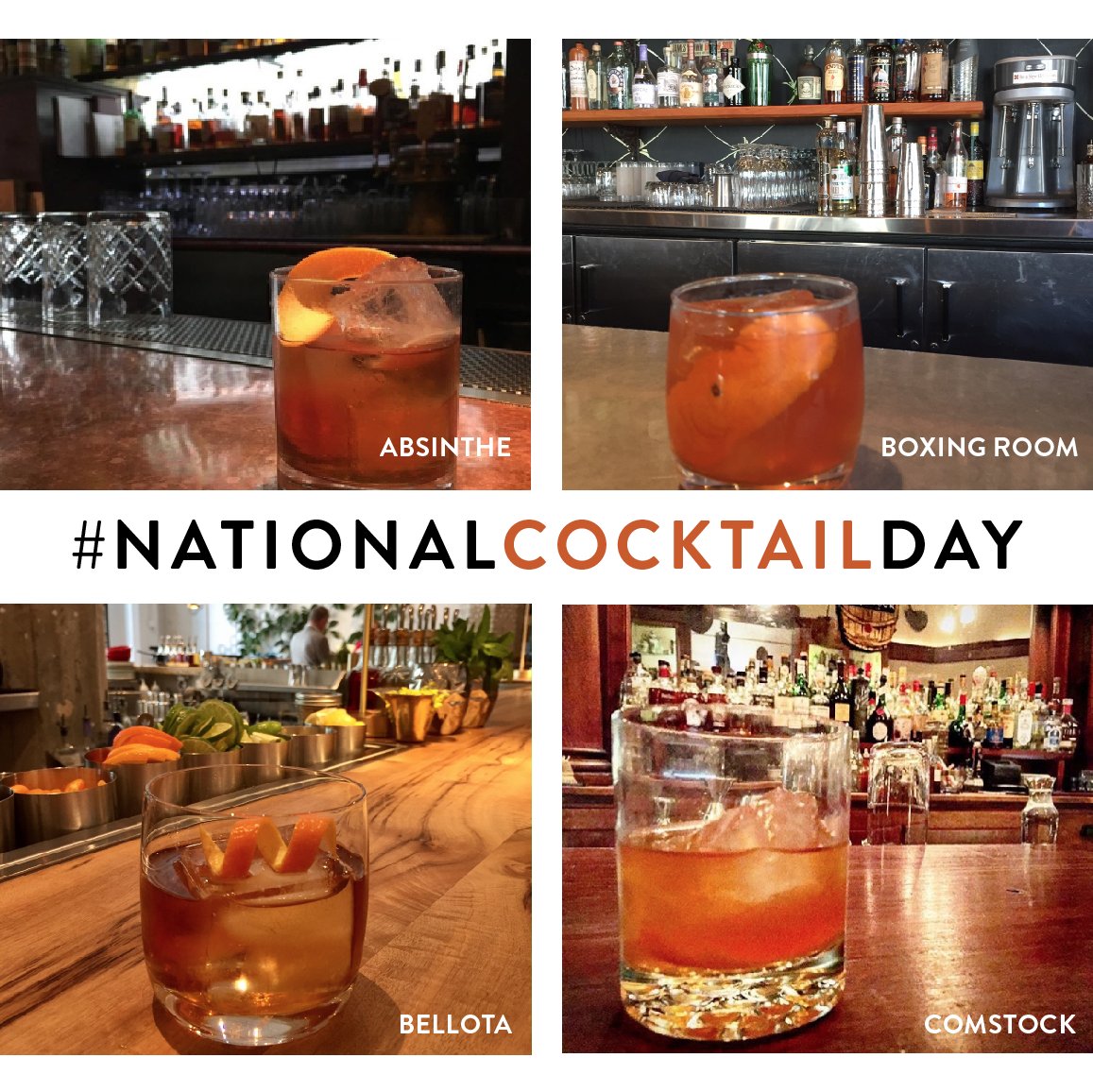 BoxingRoomSF's tweet image. It's #NationalCocktailDay! We're celebrating the true definition of #cocktail (spirit, sugar, bitters + water) w/ $6 #OldFashioneds! #TGIF!