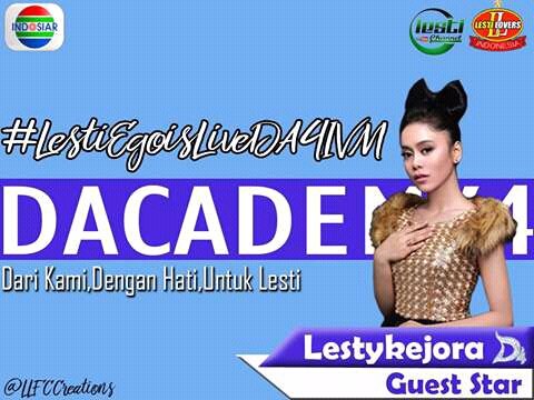 Ada perubahan untuk up hastagnya kita mulai jam 17.00 wib atau jam 5 sore 
#LestiEgoisLiveDA4IVM 
Cv <a href="/Lesti_Jenong_DA/">Lestykejora</a>