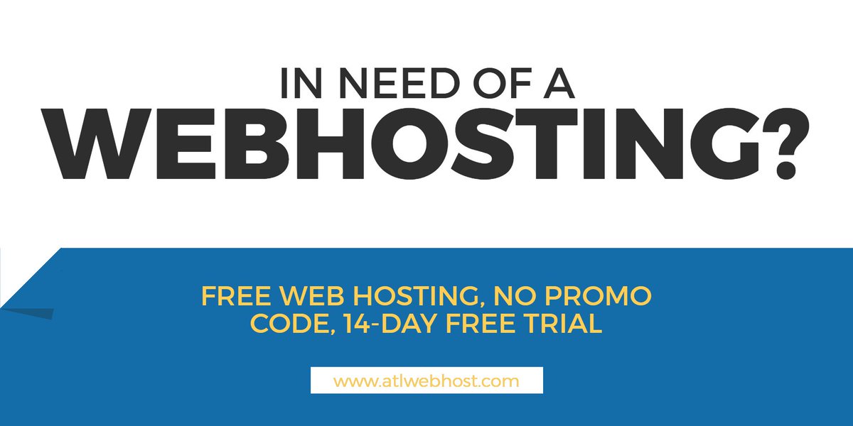 atlwebhost's tweet image. FREE WEB HOSTING FOR 14 DAYS WITH UNLIMITED BANDWIDTH! ATLWEBHOST.COM #FREESTUFF #WEBHOSTING #NOPROMOCODE 😃😍😜