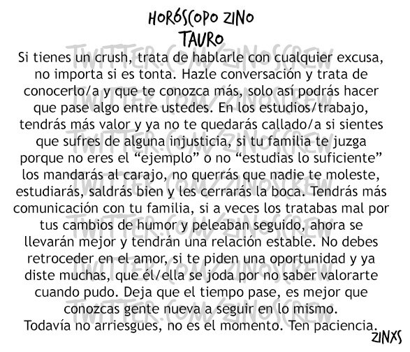 zinos__'s tweet photo. #HoróscopoZino #Tauro https://t.co/diIWCLa7dm