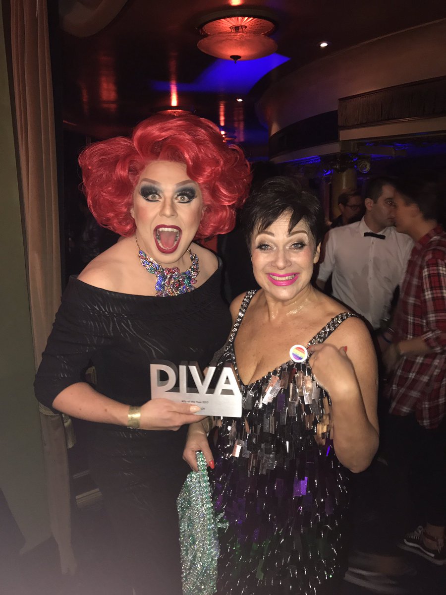 asksteve2c's tweet photo. beautiful night @DIVAmagazine #Diva25 @CafedeParisLDN fills you with #pride @LindaRiley8 @heatherpeace @RealDeniseWelch @RobJHarkavy ๐ https://t.co/fvWxSrMQTd