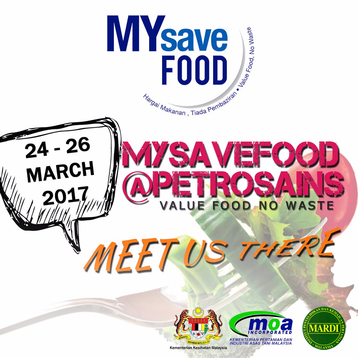 MYsavefood's tweet photo. Join @MYsavefood  at #petrosains 24-26 March 2017 and learn about how food gets to your plate and how to not waste https://t.co/ONa4wh7cbT