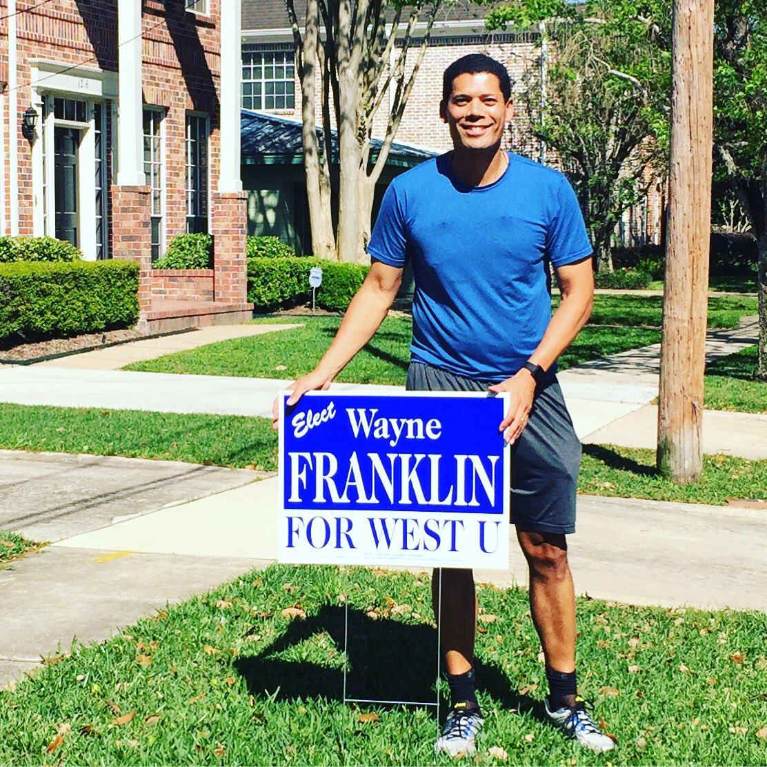 City Council Campaign signs arrived today! #WeAreU #citygovernment <a href="/CityofWestU/">City of West U, TX</a>
