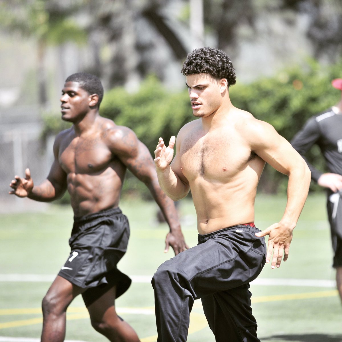 CoachBenBuys's tweet photo. You want to play CB for the Cougs? Here are two templates. Lockdown x2. Big, Fast, Strong. Killed it at their pro day.#APintheNFL #lockdownU https://t.co/9bxcAiK27H