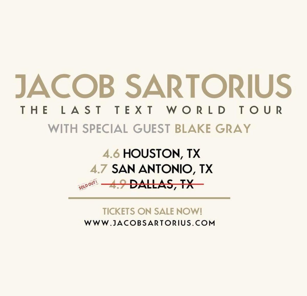 BlakeGray's tweet photo. Finally performing in Texas with @jacobsartorius @Sanni_Official @lunablaise 😍😍😍 I CANT WAITTT. Go get tickets at https://t.co/KsVb5gBB3w https://t.co/NyvU0JhT58