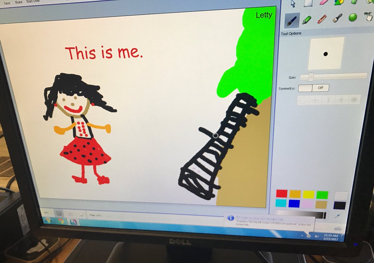 LLLampert's tweet photo. K Ss using #Pixie to make a family book. Check out that fancy dress! 😍 #EdTech #KChat #ElementaryTech
@Tech4Learning @Rahway_Schools https://t.co/WPWMMfCiRx